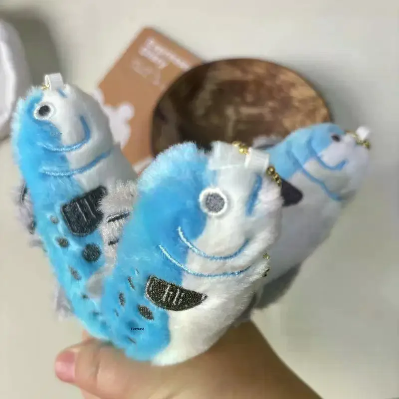 Bonito dos desenhos animados simulado cavala boneca pingente de pelúcia chaveiro ornamento peixe boneca de pelúcia chaveiro mochila saco decoração presente do miúdo