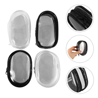 4 Pcs Storage Bag Accessory Travel Suitcases Bags Toy Showcase Carrying Portable Pvc Clothes Clear Display