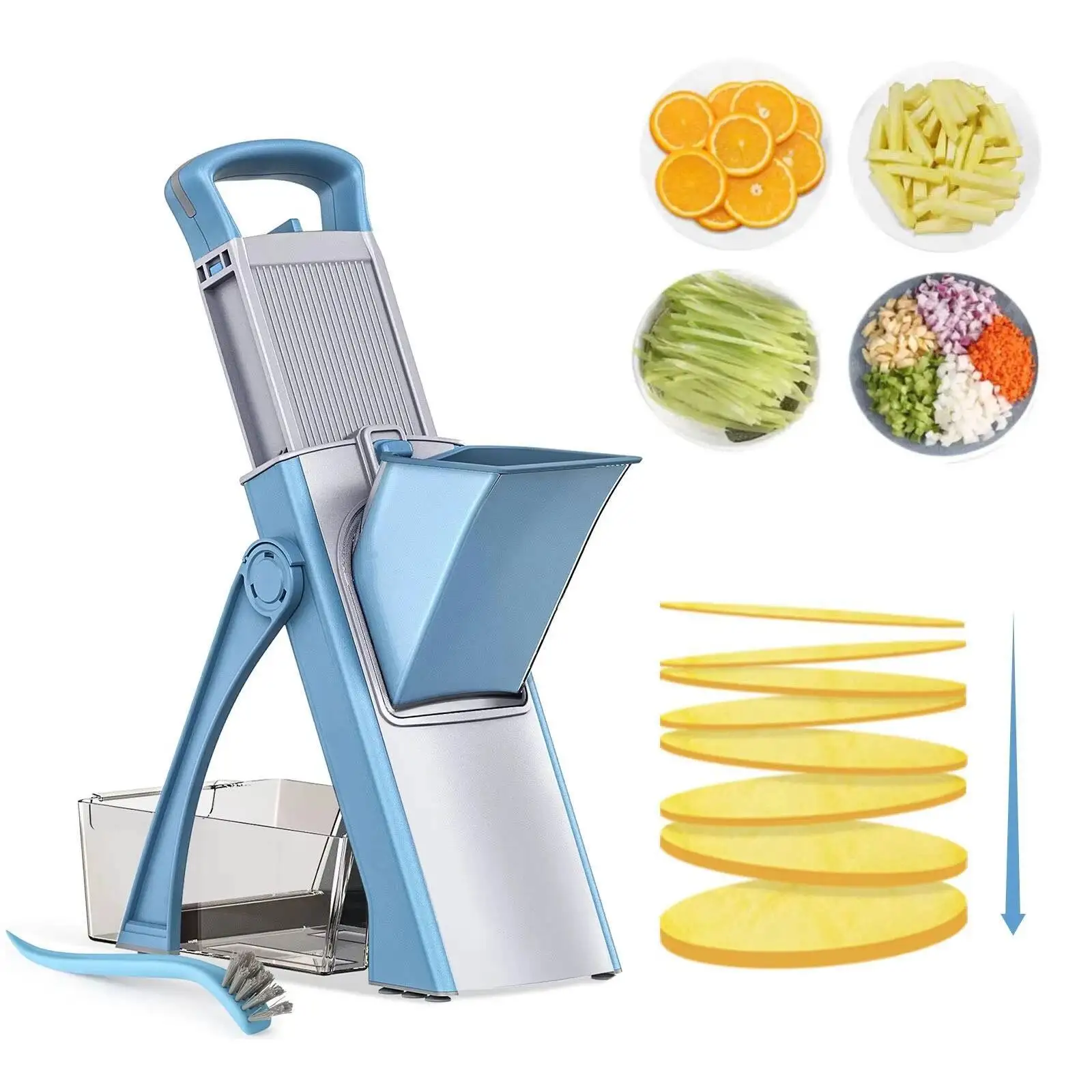 

Multifunction Vegetable Safe Gadget Mandoline Kitchen Salad Chopper Potato Slicer French Fries Cutter Cooking