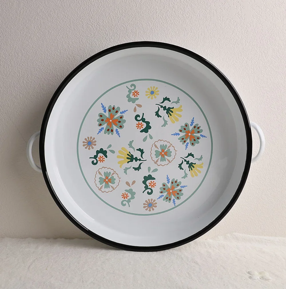 

Plants and Flowers Enamel Serving Tray