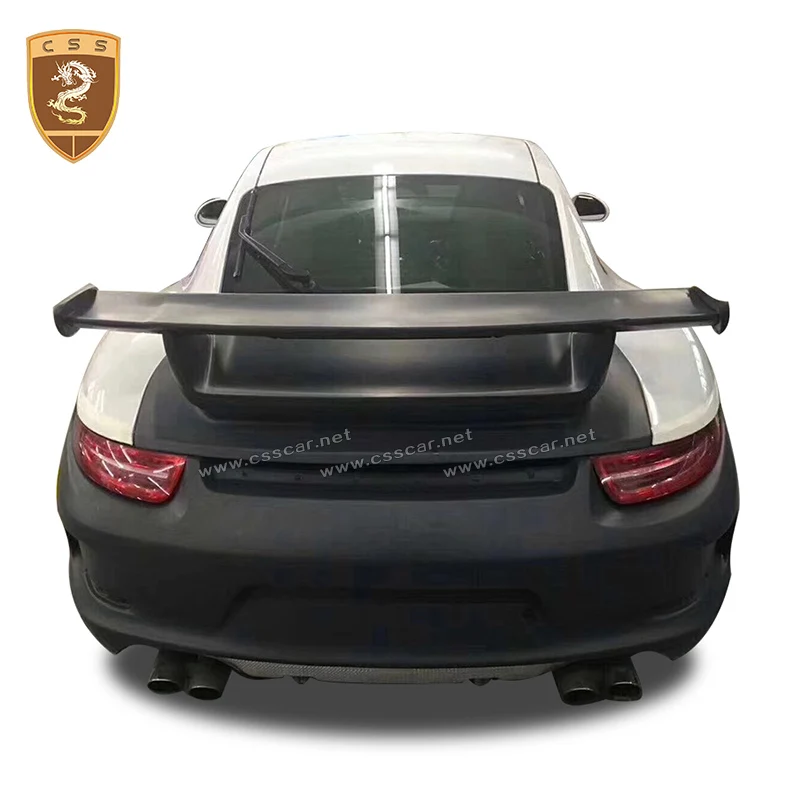 For Porsche 911 991 Carrera 2014-2016 Upgrade GT3 FRP Bodykit Wide Front Bumper Guard Rear Trunk Boot Spoiler Double-Deck Wing