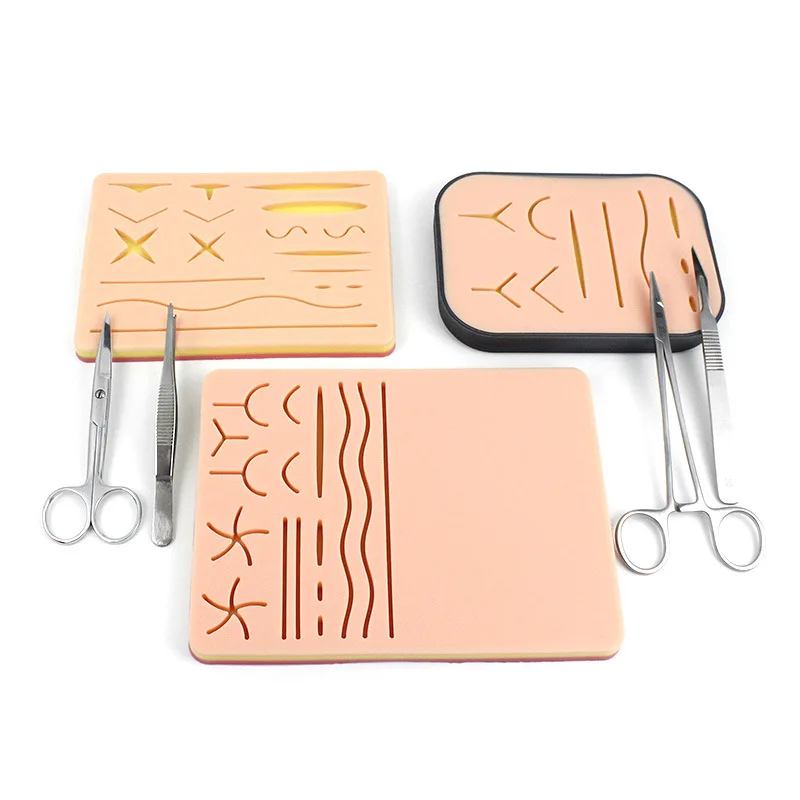 مجموعة أدوات الطالب الطبي Debridement خياطة الممارسة الجلد نموذج إبرة حامل مجموعة أدوات جراحية #5