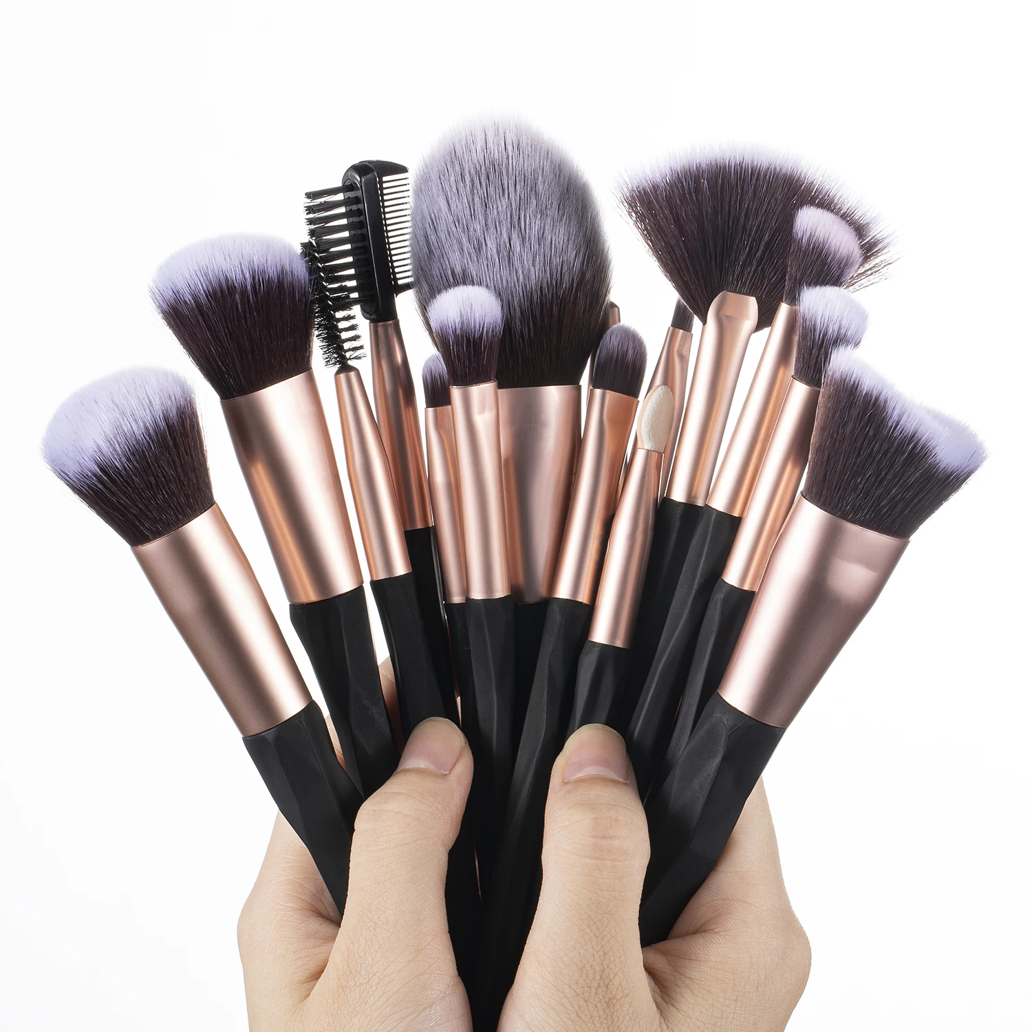 15 Uds. Brocha de maquillaje Premium, brocha suelta para colorete, brocha para base, sombra de ojos, delineador de ojos, juego completo de herramientas de maquillaje profesionales
