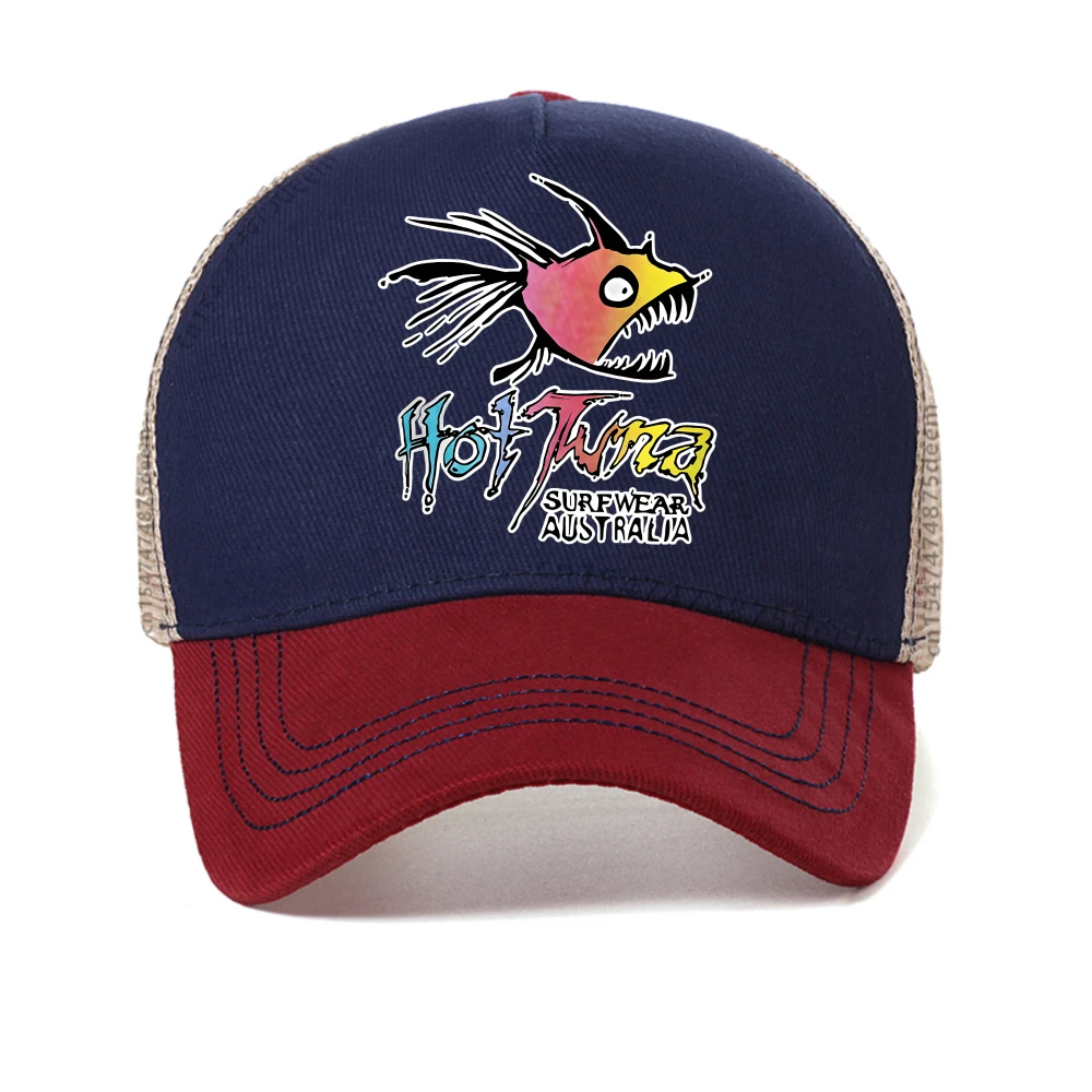 

Funny Fishing Hot Tuna Surfwear Australia baseball cap Summer Casual Mens trucker hat fashion Breathable mesh Snapback hats