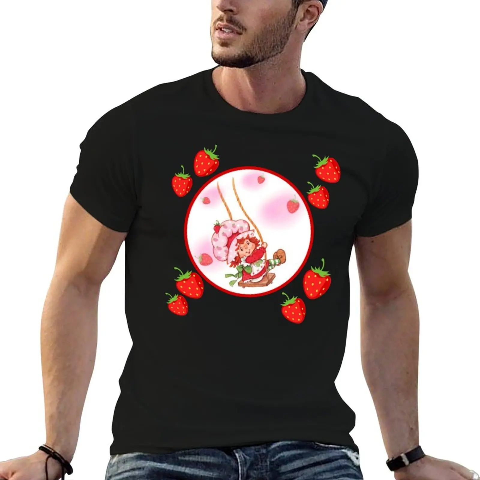 

80s aesthetic berry swing pattern T-Shirt man t shirts graphic t shirt man designer T-Shirt