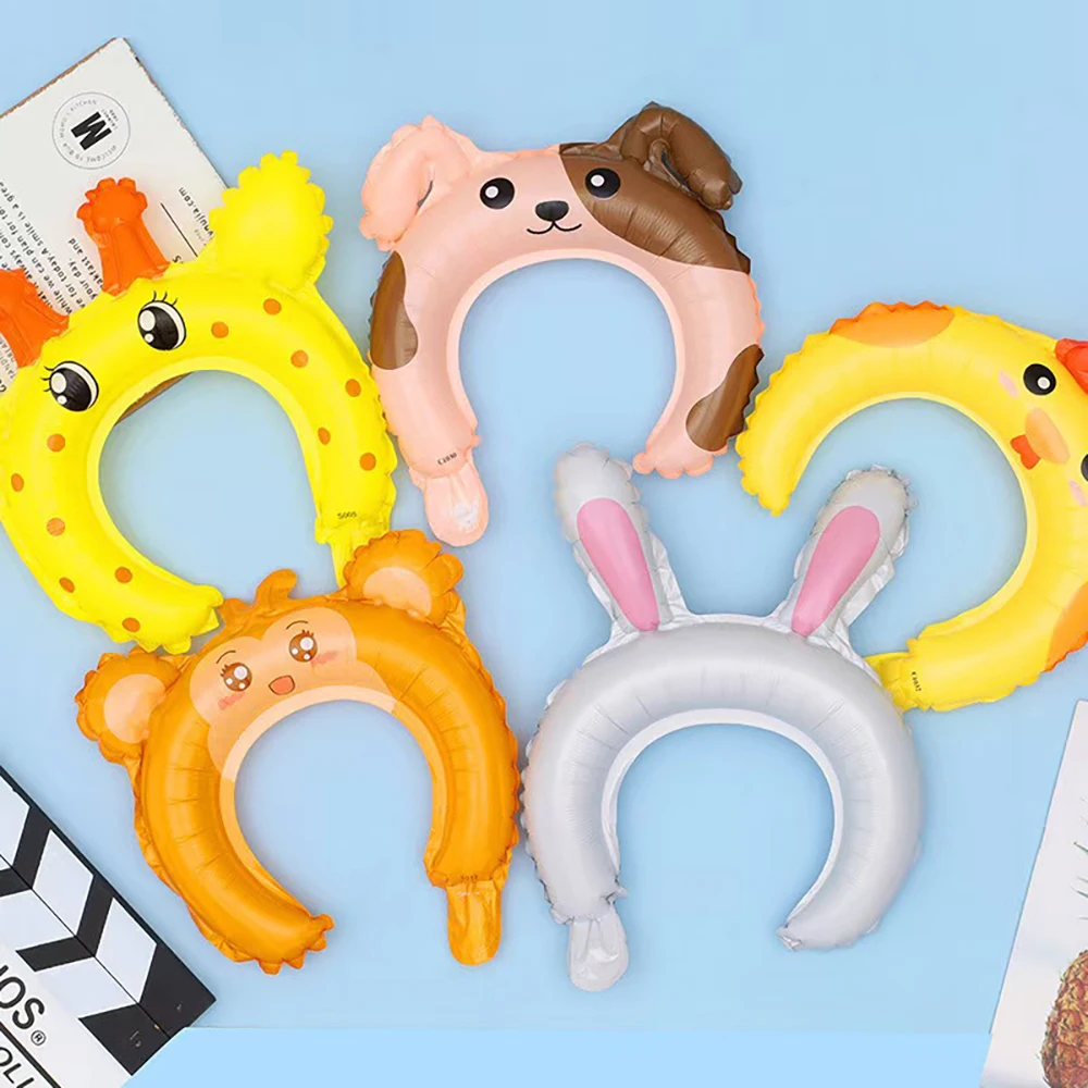 20pcs Cute Headband Balloon Cute Cartoon Animal Balloon Kids Birthday Party Decoration Baby Shower Children\'s Toys