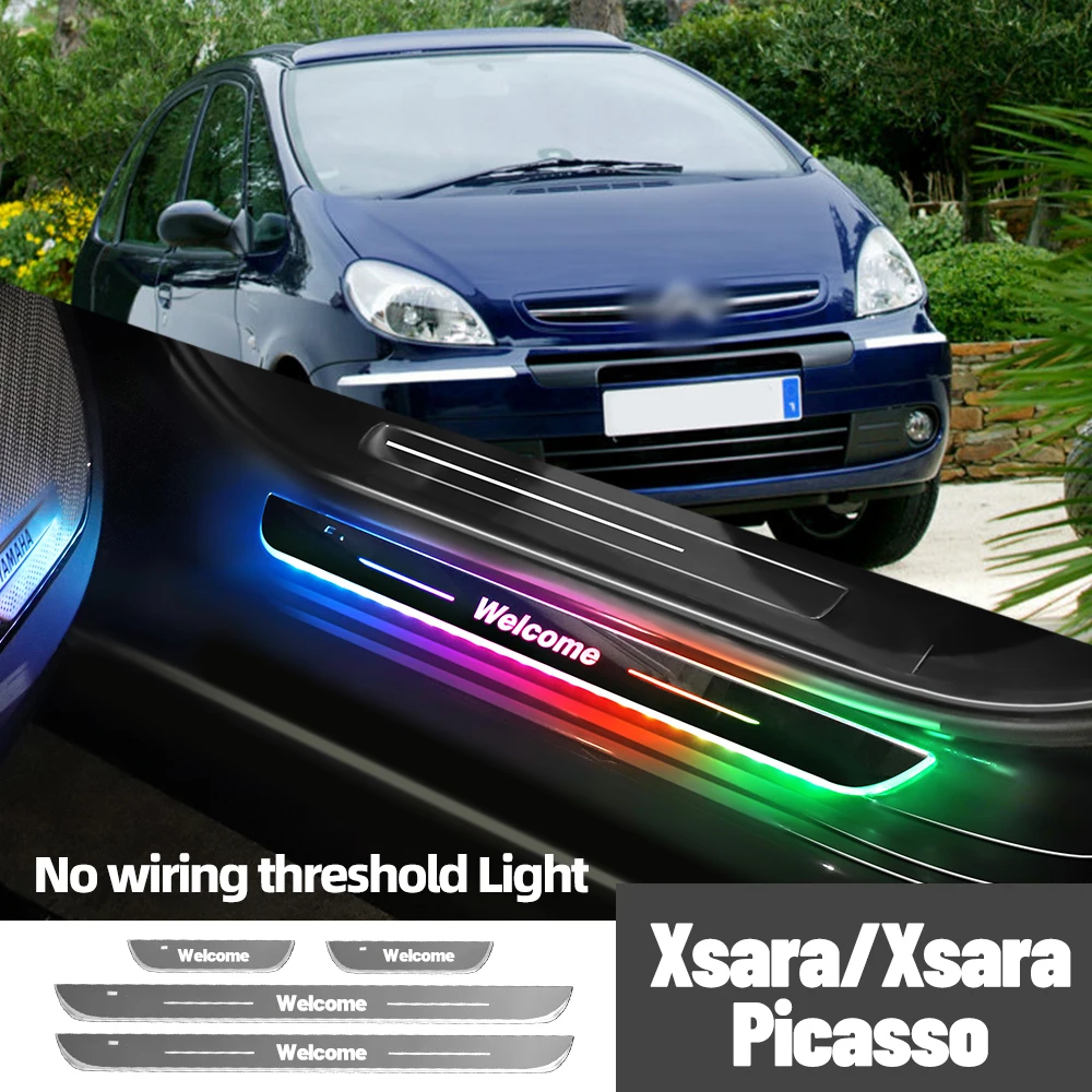 

For Citroen Xsara Picasso Xsara 1997-2012 2010 Car Door Sill Light Customized Logo LED Welcome Threshold Pedal Lamp Accessories