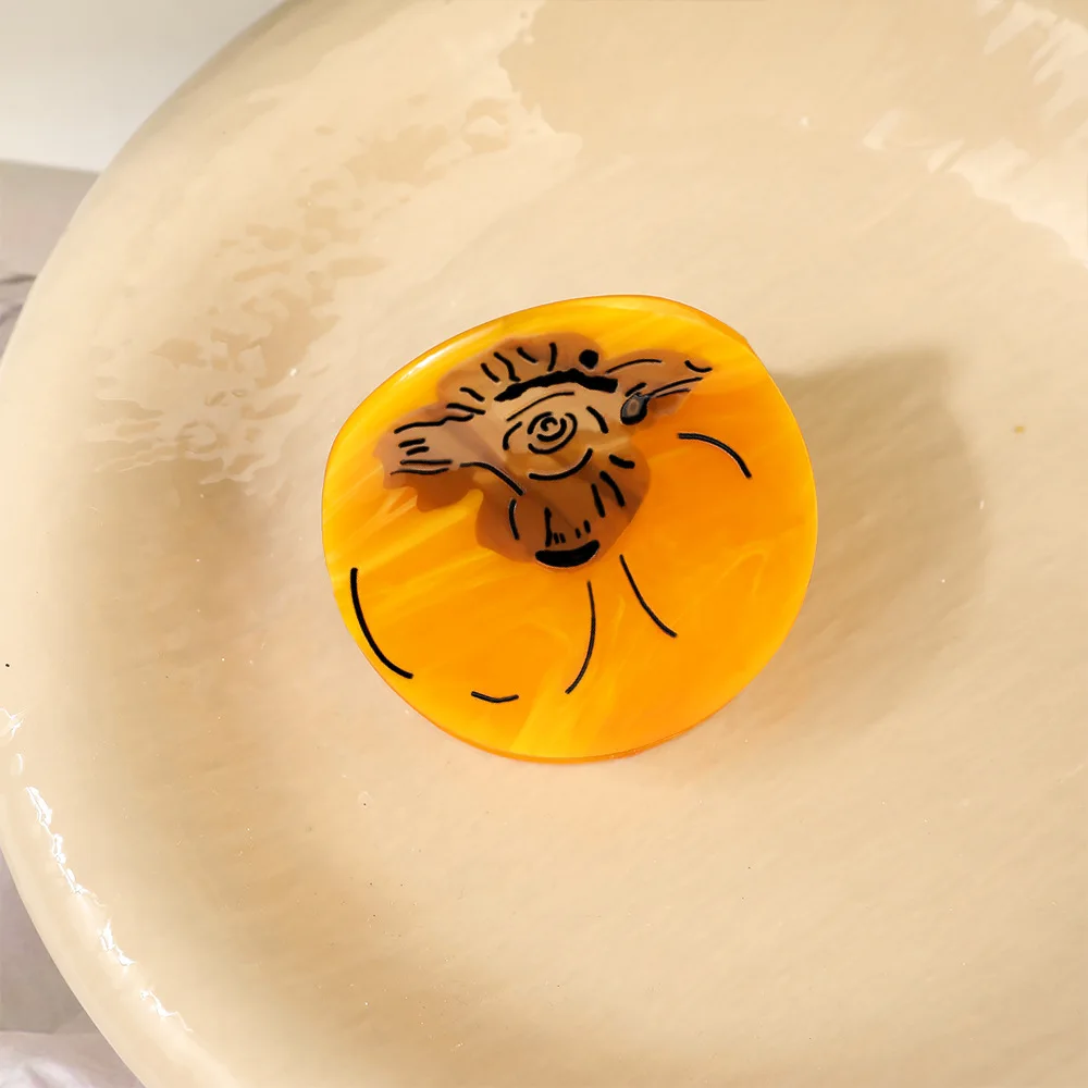

MEPHINA Classy Hair Claw Clips Persimmon Hair Claws Fruit Shark Clips Unique Hair Clips Creative Hair Claw Accessories for Women