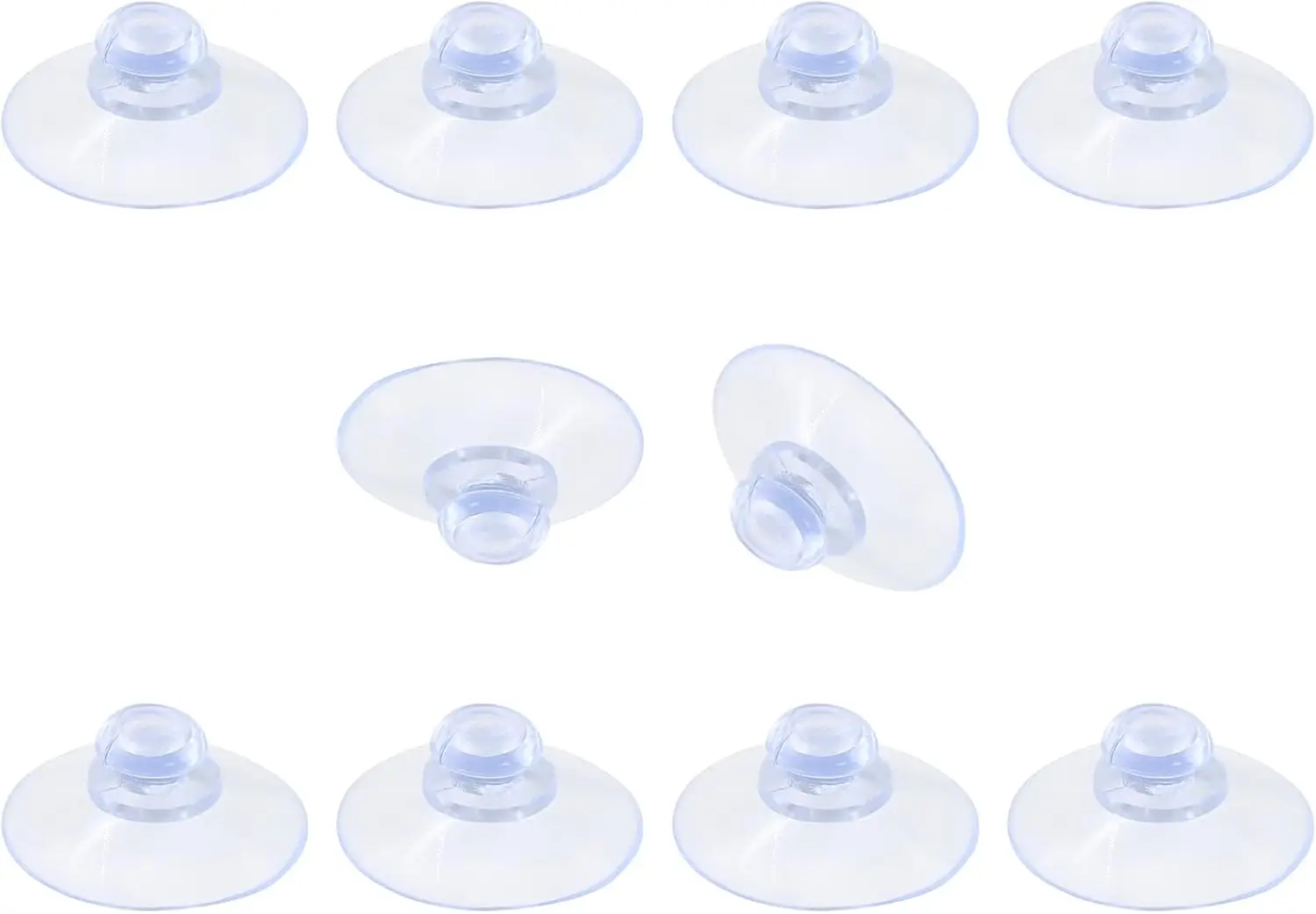 

10 Pack Glass Table Suction Cups 30mm Rubber Suckers Clear Plastic Pads for Furniture Protection