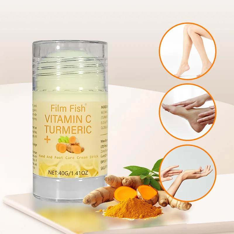 

Vitamin C Turmeric Hand Foot Cream Stick Hydrating Moisturizing Nourish Dry Cracked Skin Care Stick