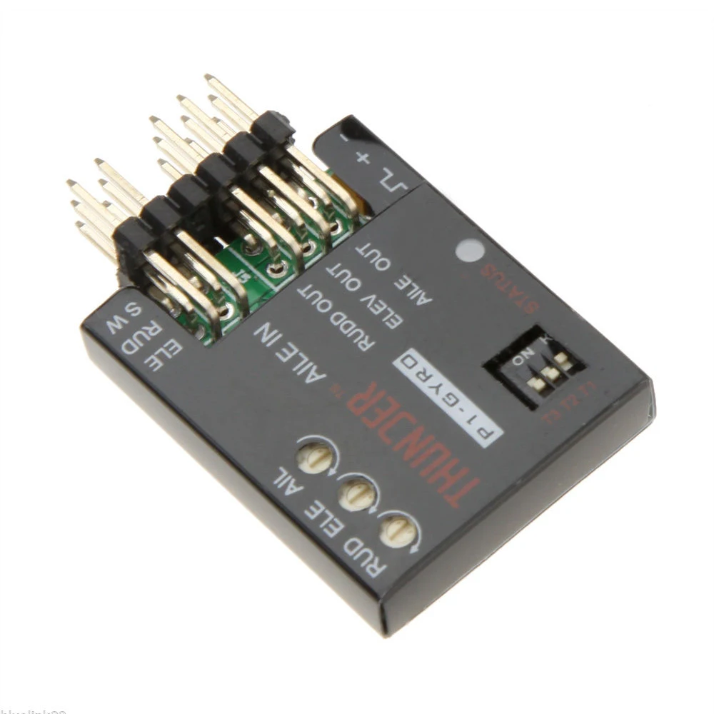 P1-GYRO 3-Axis Flight Controller Stabilizer System Gyro For Fixed Flying Wing Black