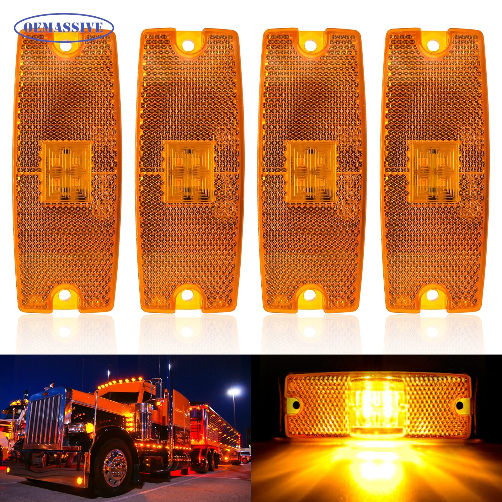 4X Led Amber Side M…