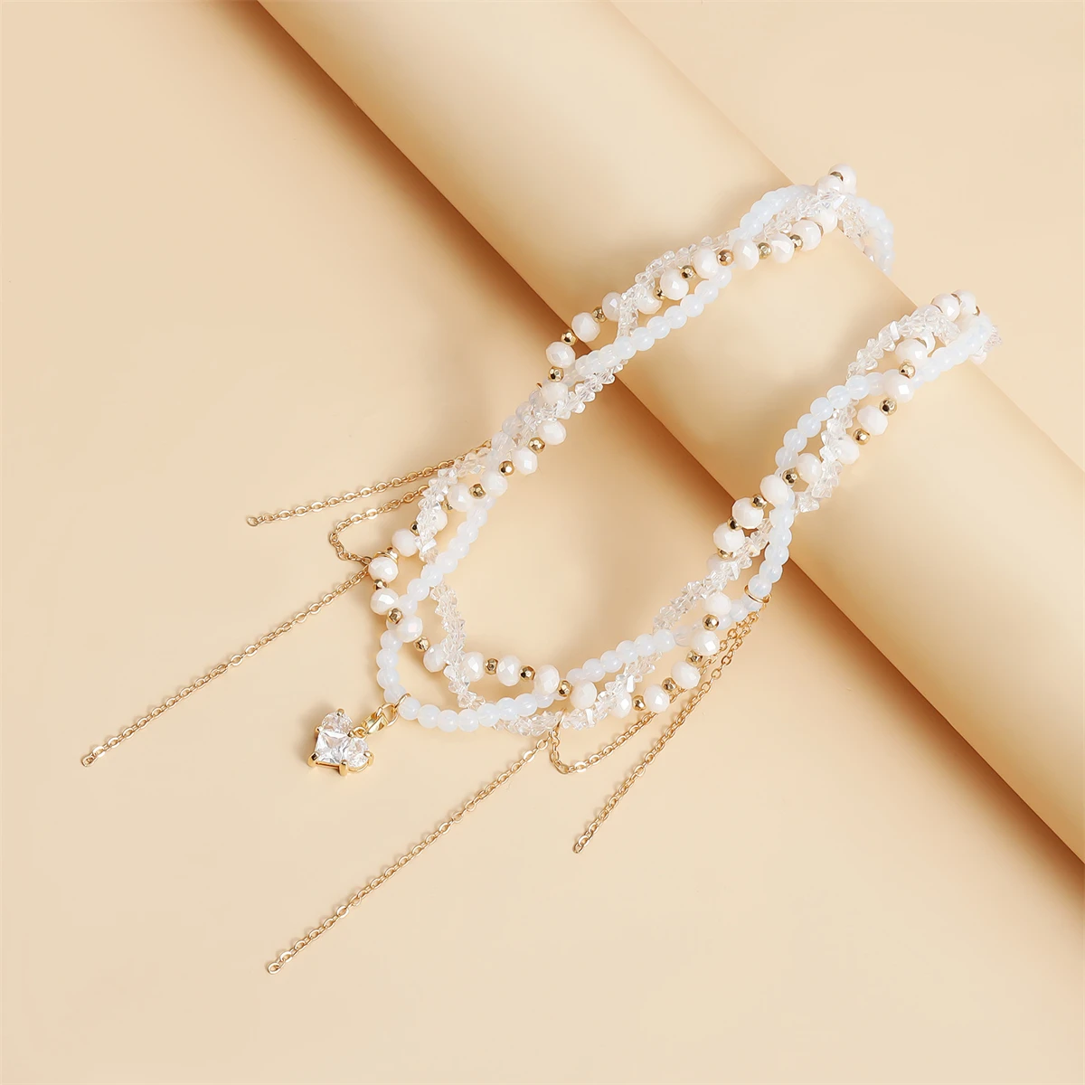 

Elegant Handmade Beaded Choker Necklace for Women Fashion Layered Pearl Pendant Jewelry With Chains Trendy Party Accessories