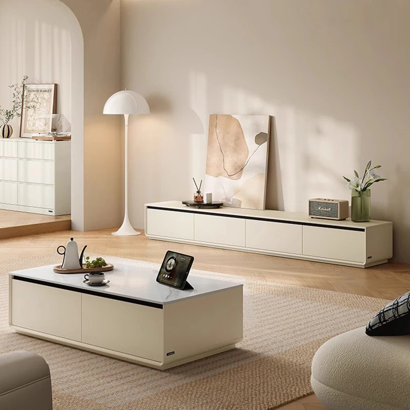 

French Chic Tv Stands Aesthetic Beauty Modern Unique Tv Stands Storage Classic Mueble Salón Tv Furniture For Living Room