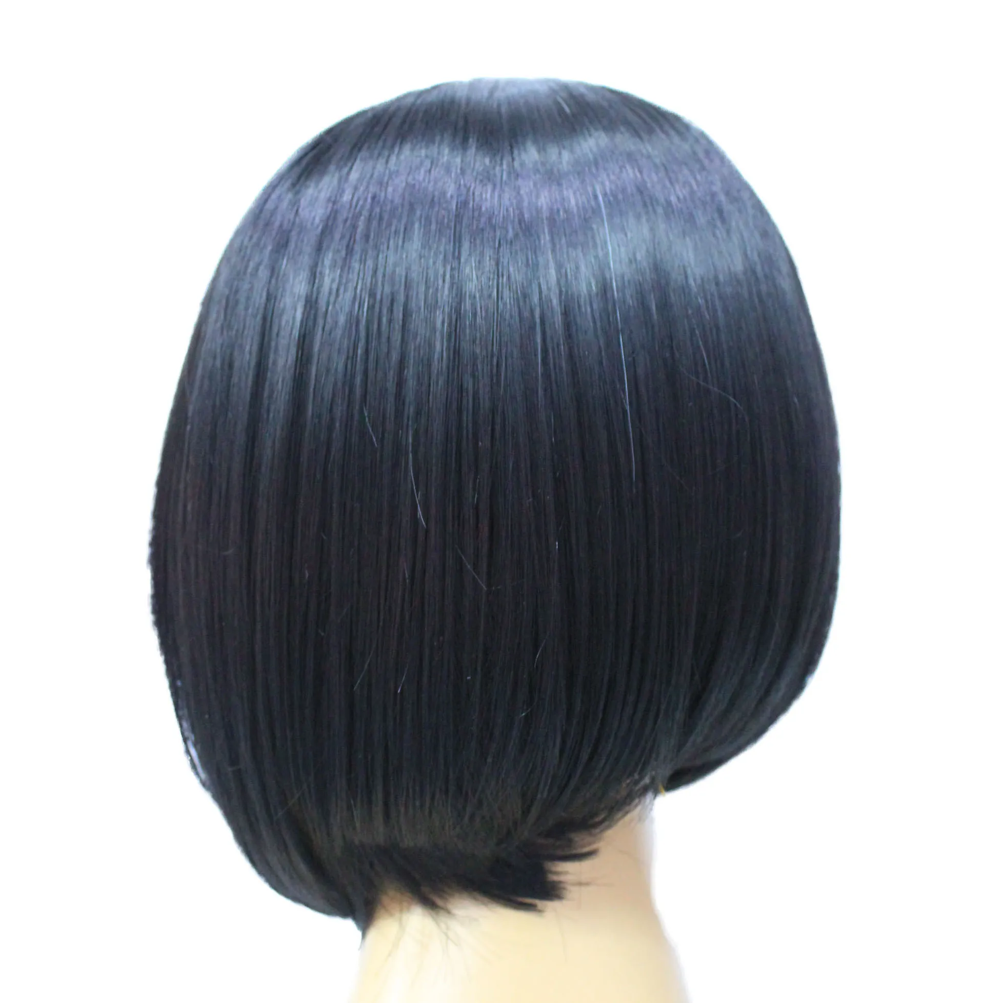 Asymmetric Short Center Split Bang Bob Women's Wig heat resistant fiber party wig for lady