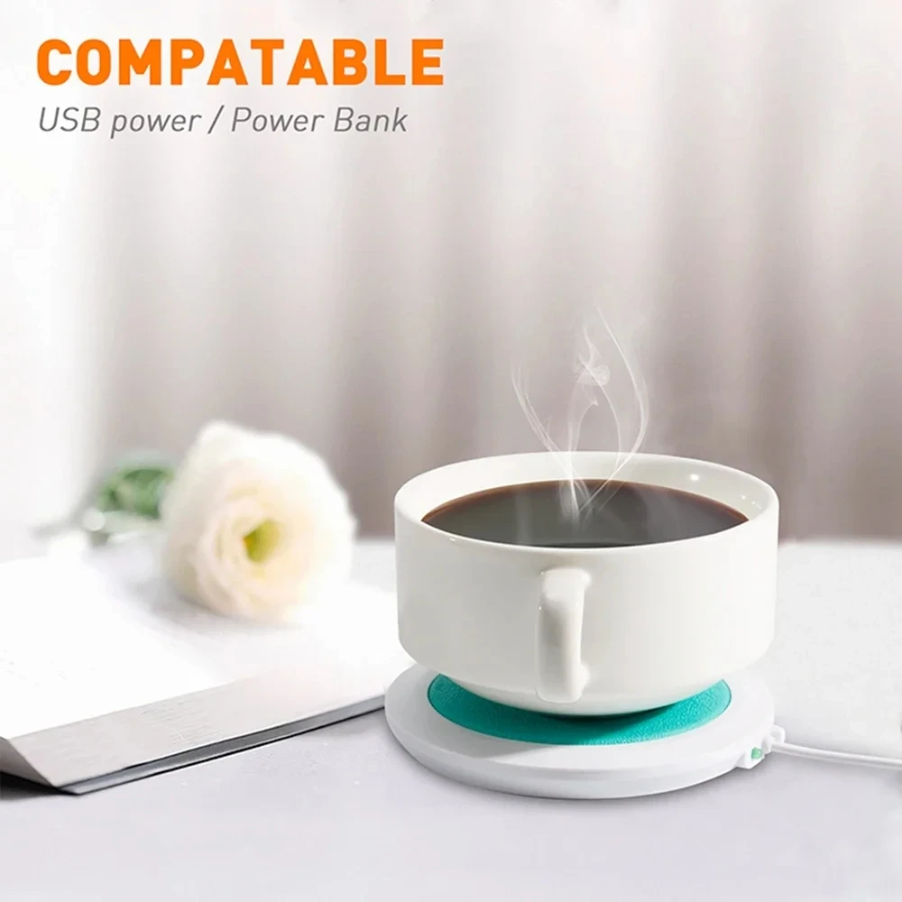 Usb Mug Warmer Cup Heater Tea Milk Cup Heating Pad Coffee Cup Warmer Thermostatic Coasters For Home Office Desk