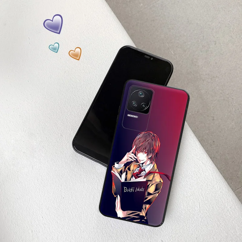 Anti-Drop Soft Phone Case For Xiaomi Poco x5 5G x4 x3 pro f1 f3 gt f4 f5 m5 m4 m3 c40 c50 c51 Anime Death Note Lawliet Cover