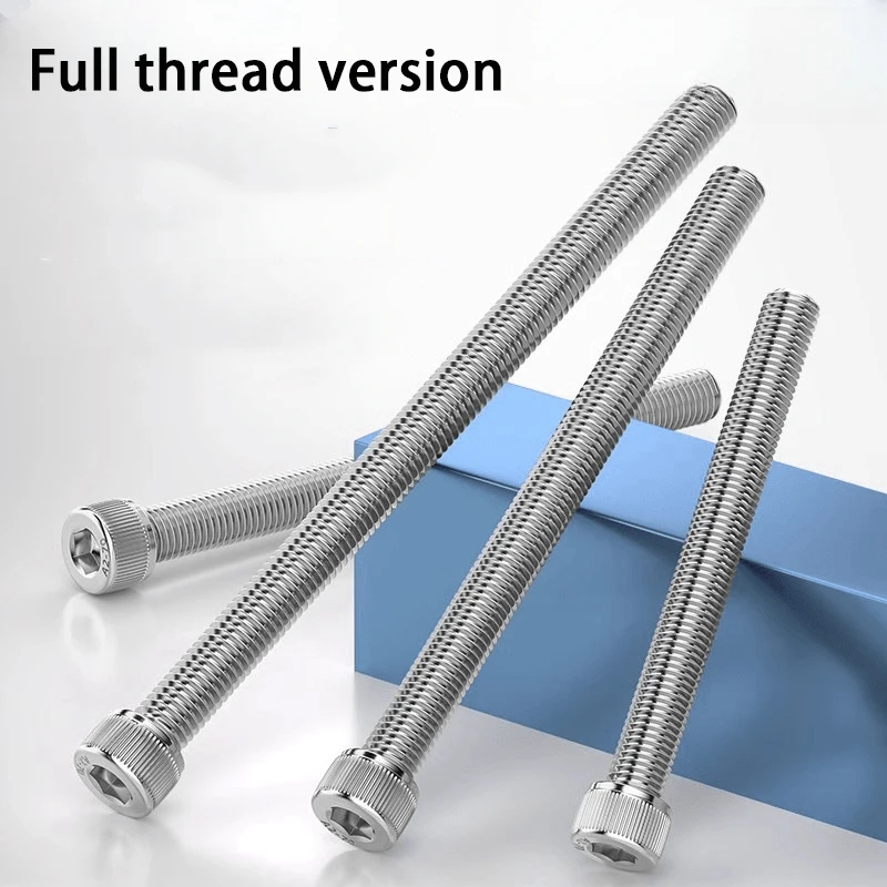 M3 M4 M5 M6 M8 M10 L 50–200 mm 304 Edelstahl Vollzahn-Topf-Innensechskantschraube verlängerte Schraube 1–10 Stück – Detail 2
