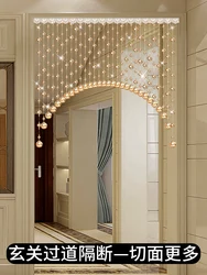 Glisten Crystal Hanging String Fringe Bead Door Curtains for Doorways Hallway Window Room Decoration