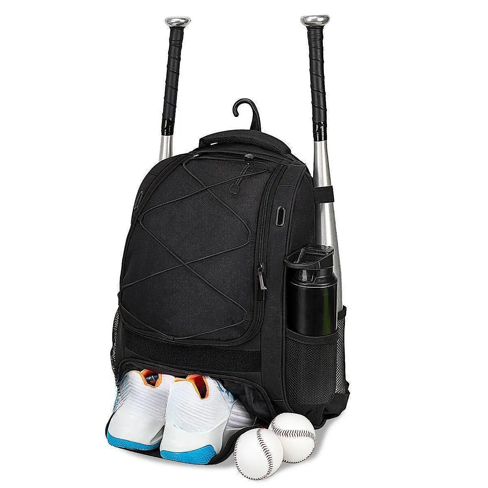 

Baseball Bag Sport Bag Large Multifunction Portable with Training Shoe