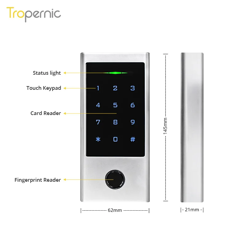 Biometric Code Ip66 Wireless Rfid Card Cerradura Inteligente Wifi Tuya Fingerprint Smart Access Control System