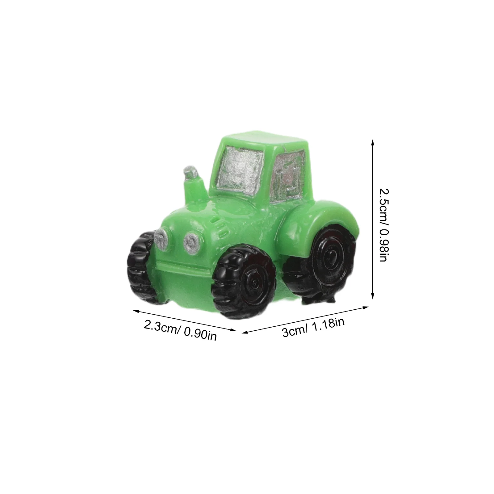 12 szt. Mini Traktory z Żywicy Dekoracje Mikro Krajobraz Modele Realistyczny Design Trwały Materiał Wszechstronne Zastosowanie Kolekcjonerskie Wróżki