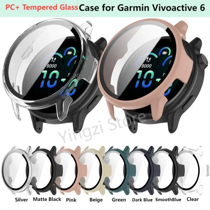 

Чехол из закаленного стекла для Garmin Vivoactive 6, защитная пленка для экрана смарт-часов, бампер для Garmin Vivoactive6, аксессуары в виде ракушки
