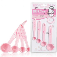 Sanrio 4Pcs Anime Cartoon Hello Kitty Multi Purpose Spoons Measuring Tools Kawaii Kitchen Baking Plastic Handle Kitchen Gadget