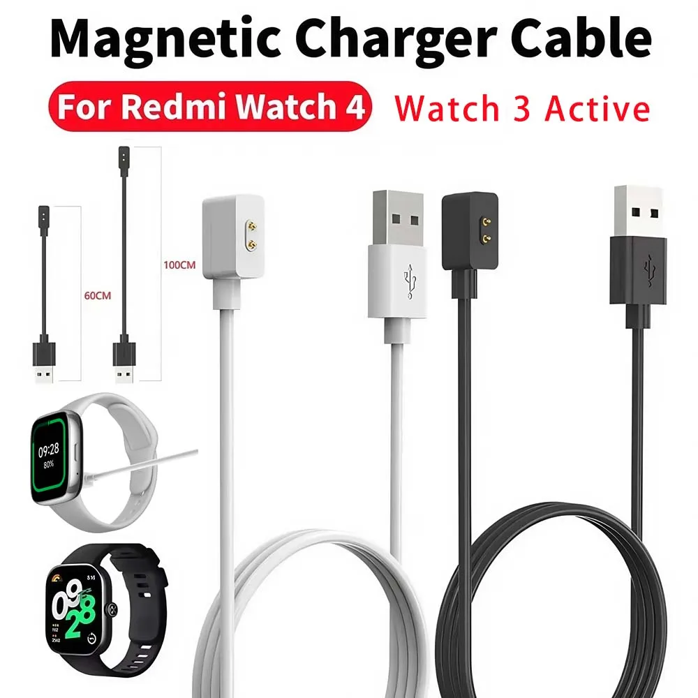Cabo de Carregamento Magnético USB de 60/100cm para Xiaomi Mi Band 9 8, Carregador para Xiaomi Mi Band 9 NFC 8 NFC, Carregamento para Viagem