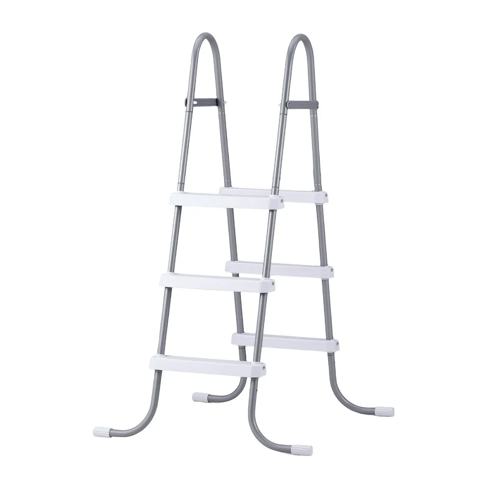 

Лестница для наземного бассейна, 3-ступенчатая стальная А-образная лестница для бассейна с высокими стенками (42 дюйма), выдерживающая нагрузку до 300 фунтов, ступеньки для входа/выхода