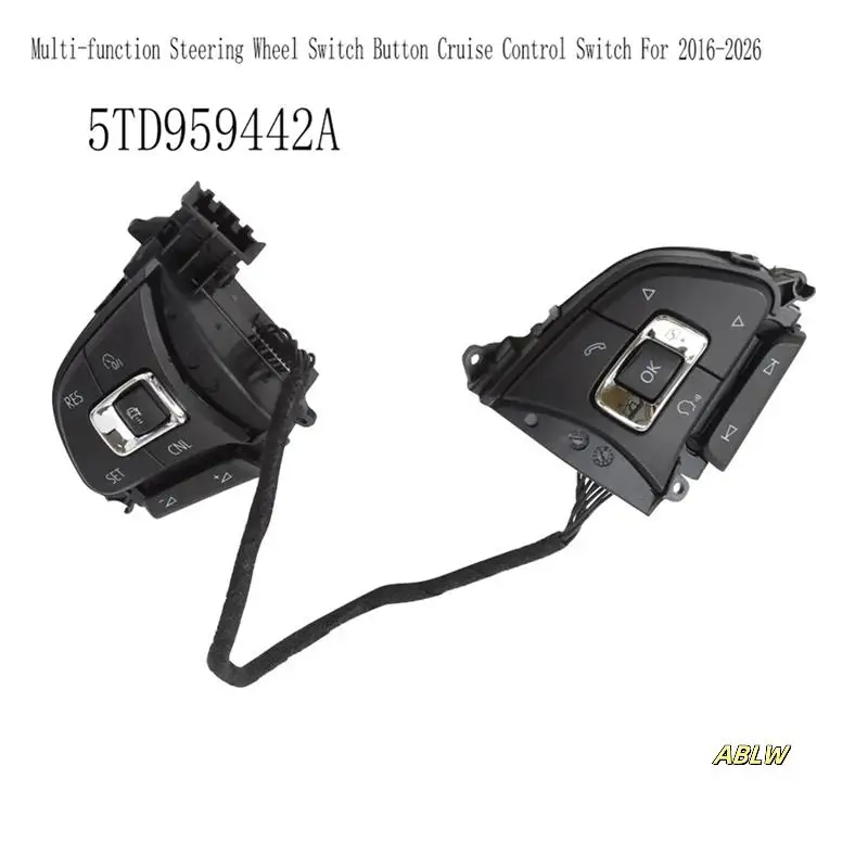 

5TD959442A Wheel Multi-Function Steering Wheel Switch Button Cruise Control Sswitch For VW Touran 2016-2026