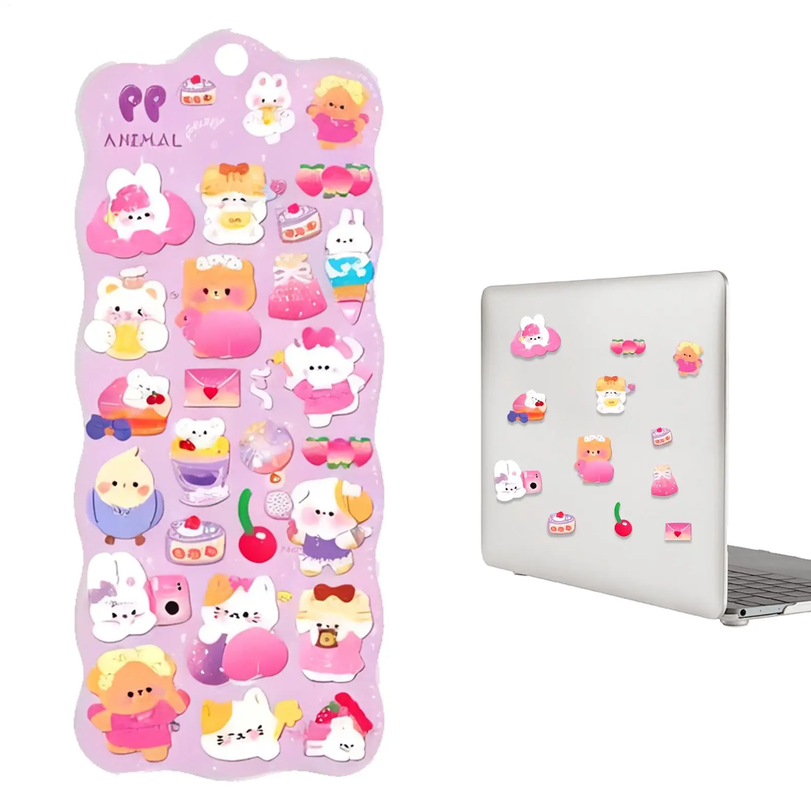 

3D Stickers For Kids Fun Soft Animal Luggage Decal Scrapbook Stickers For Kids Adults Craft Party Prizes Classroom School Phone