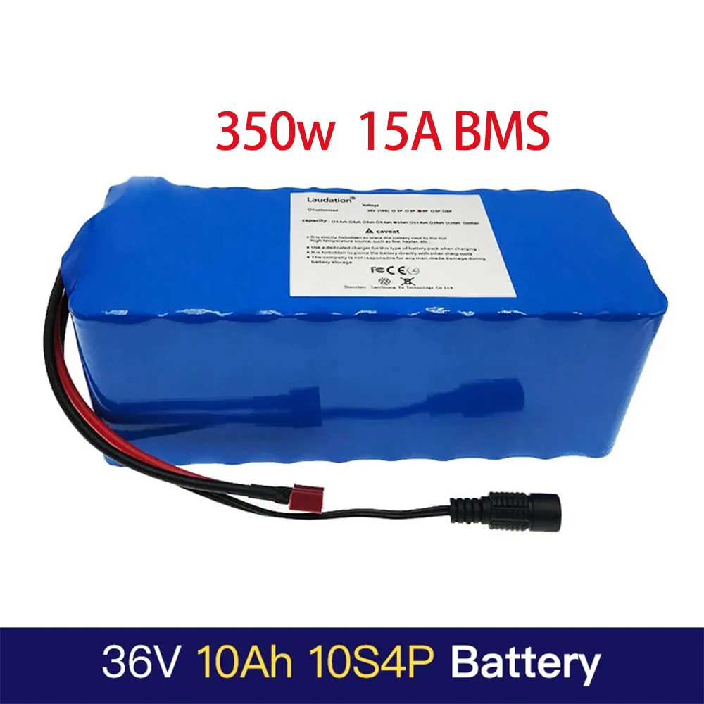 

36v 10Ah 18650 Li-ion Rechargeable Battery Pack for Electric Bike Electric Scooter Motorcycle Scooter with 15A BMS Lithium Ion