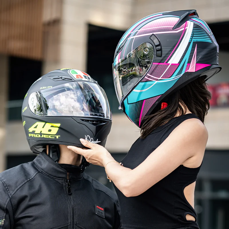 AD Factory Wholesale Modular Motorcycle Racing Helmet with LED Safety Tail Light Helmet New Condition Full Face ABS RidingHelmet