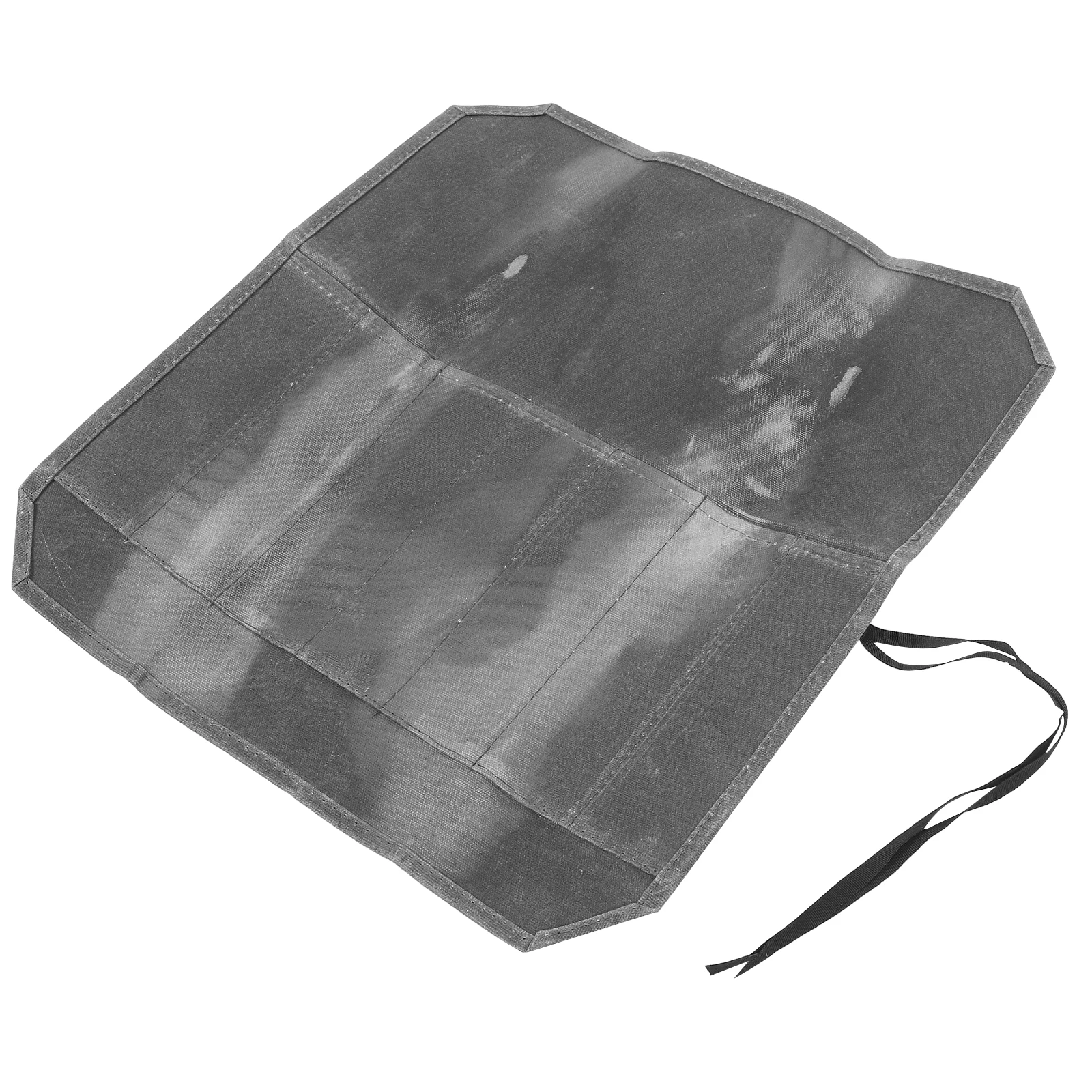 

Portable Storage Bag Gray Large Capacity Kitchen Utensil Holder Canvas Tool Bag Camping Grill Cutlery Outdoor Cookware
