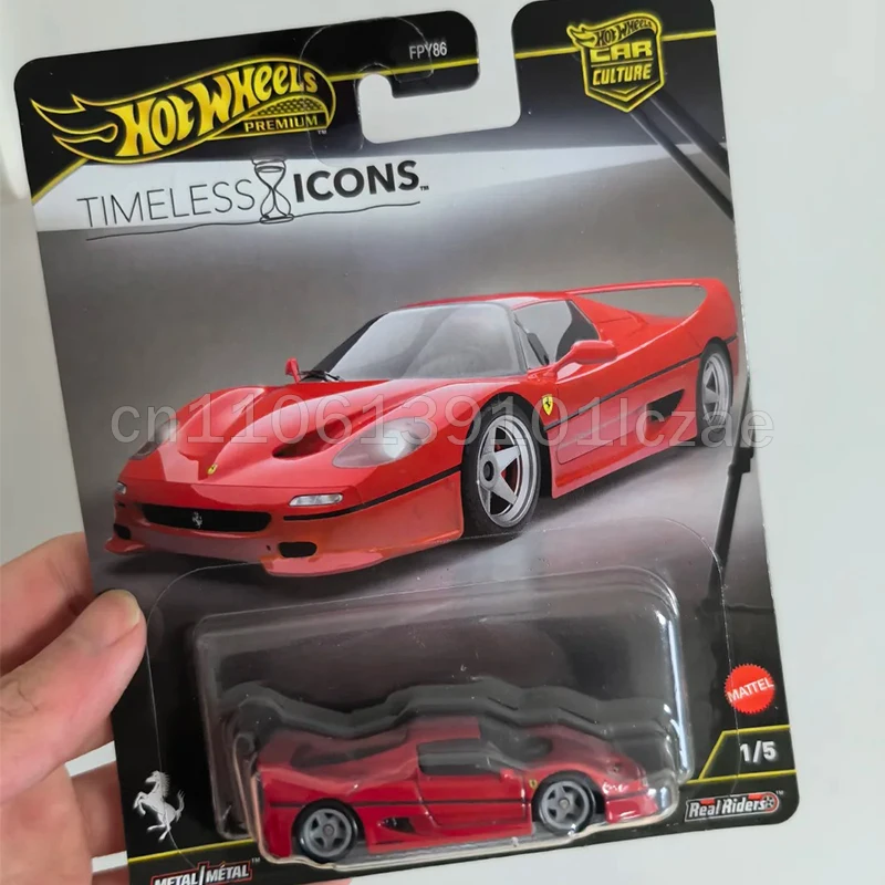 

Hot Wheels PREMIUM Ferrari F50 Gold Label Car Culture Classic Diecast Car Metal Base Rubber Tires With Protective Case