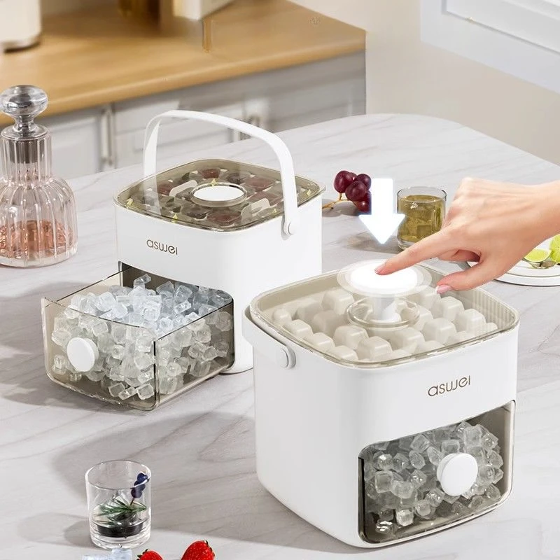 صنع الثلج وتخزينه في وحدة واحدة يشكل ما يصل إلى 48 قطعة من الجليد ، ويضفي عليه الثلج لتوزيع الثلج ، والتخلص منه ، ويمنع التلف #5