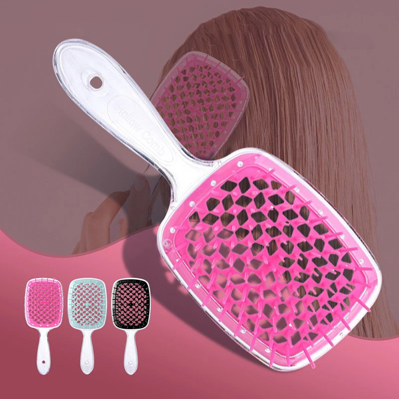 Women\'s Hair Combs Wide Teeth Air Cushion Comb Women Scalp Massage Comb for Hair Hollow Out Salon DIY Combs Hairdressing Tool