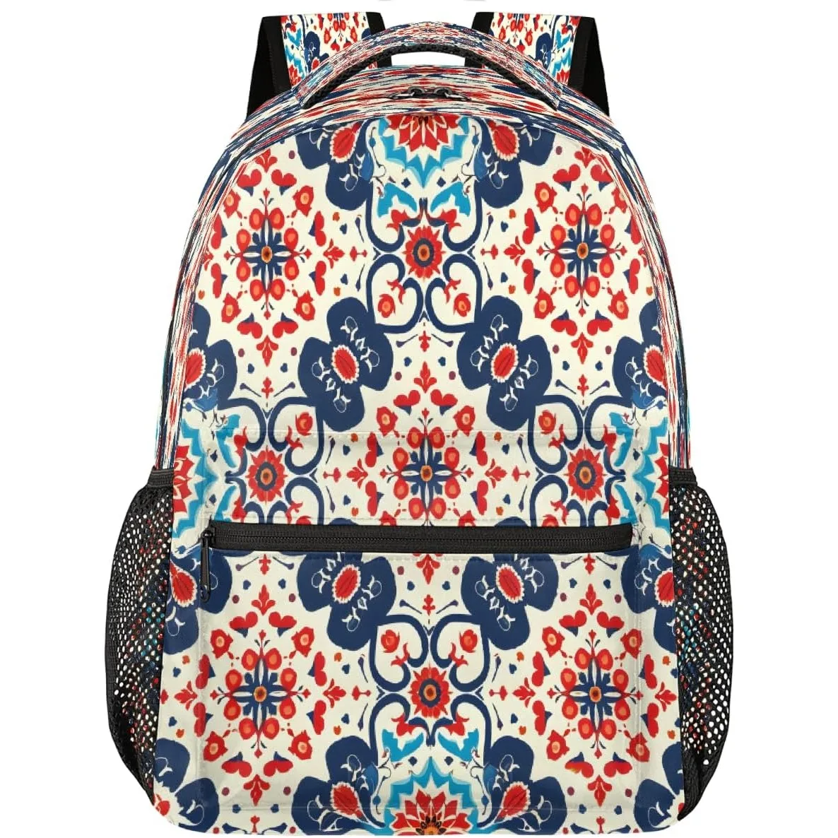 

Рюкзак с этническим цветочным узором, рюкзаки для ноутбука, повседневная дорожная сумка для колледжа, походный рюкзак для женщин и мужчин