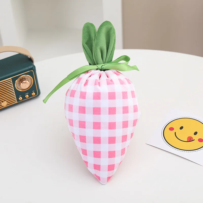 Creative Carrot Drawstring Gift Bags – Velvet Party Pouches with Bunny Ears for Easter,10Pcs Easter Egg Bunny Carrot Bags