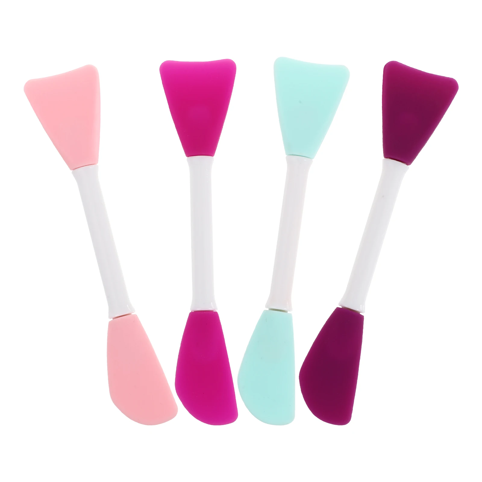 

4Pcs Facial Mask Brushes Soft Silicone Bristles Easy to Apply Thin Layers Travel Friendly Compact Design Face Care Applicator