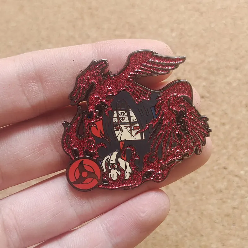 Эмалированные булавки Наруто Узумаки Акацуки, броши, значки на лацканах, забавные ювелирные изделия, подарок для друзей, украшение для воротника рюкзака
