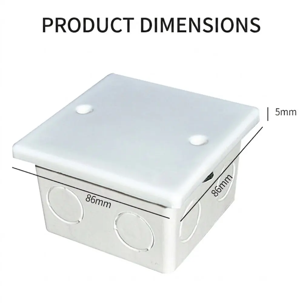 Electrical Junction Box Cover 86 Size Blanking Plate Plastic Wall Protection Cap Concealed Wiring Housing Accessory