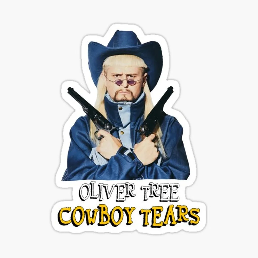 Oliver-Tree Cowboy Tears album Sticker for Laptop Decor Bedroom Car Cute Cartoon Art Fashionable Public Suitcase