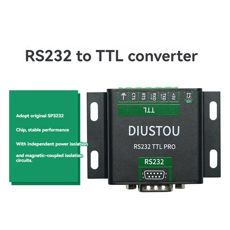 Módulo de puerto serie convertidor aislado RS232 a TTL Módulo de conversión de interfaz Ttl a 232