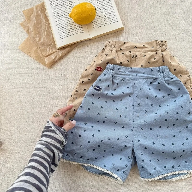 

2025 Summer Girls Casual Shorts Children Lace Shorts Kids Girls Loose Shorts Fashion Baby Clothes