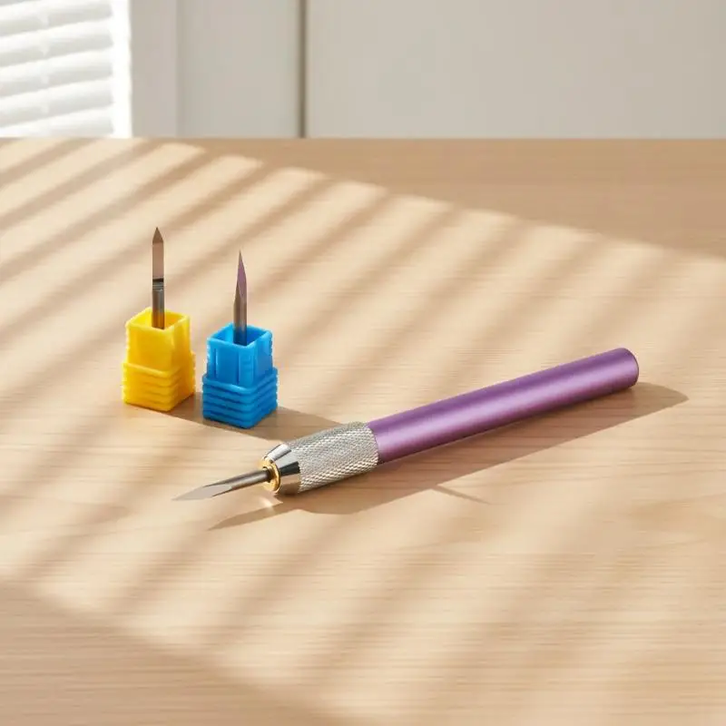 Metal Triangular Curved Engraving Knife For Model Making Metal Scraper Tool Model C-Surface Line Carving Line