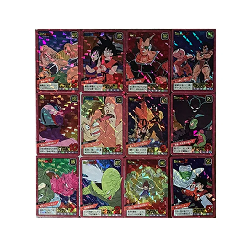 DIY Homemade Dragon Ball 1th Son Goku Piccolo Flash Card  A Set of 38pcs Anime Game Peripheral Collection Christmas Present