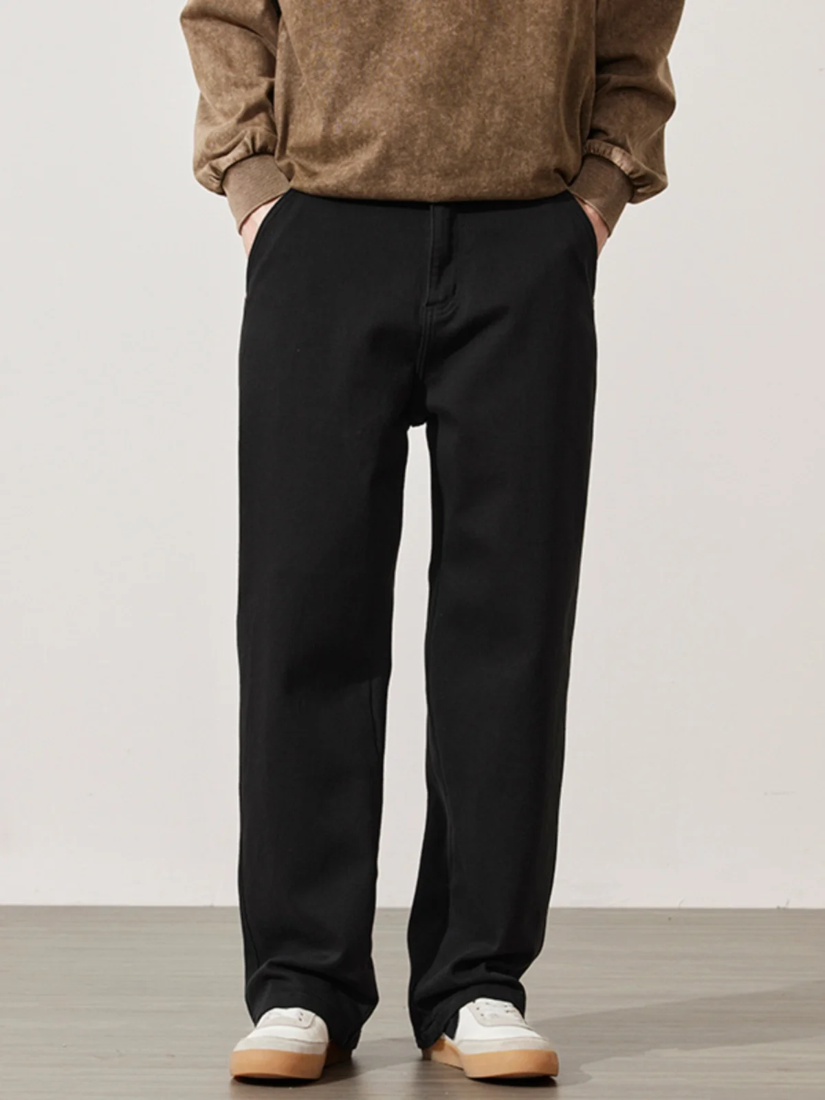 

Мужские повседневные джинсы прямого кроя Bla, широкие молодежные модные осенне-зимние хлопковые эластичные джинсовые брюки для подростков