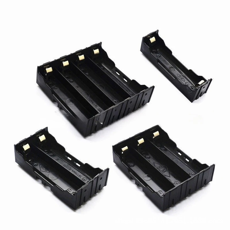 2pcs 18650 Battery Box 1/2/3/4 Sections ABS DIY Battery Holder PCB Pin Plug Board with Straight DIP Pin